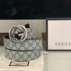 Gucci Belt with Silver Buckle